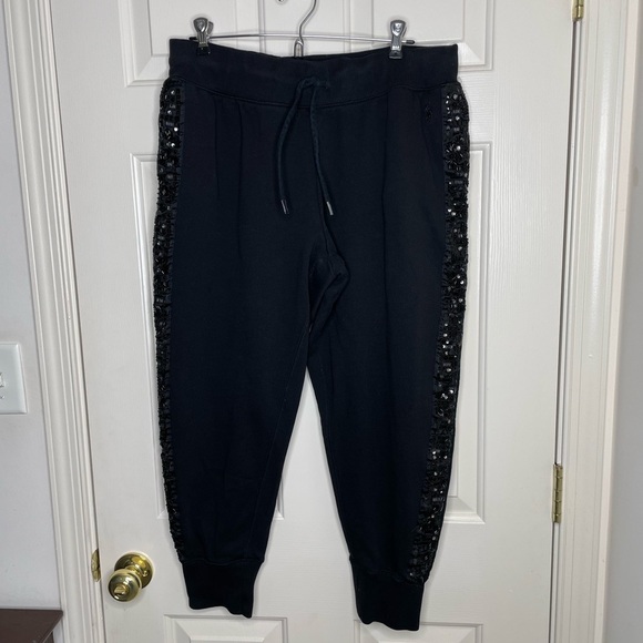 Ralph Lauren Black Joggers with Sequin Detail XL - Picture 1 of 10